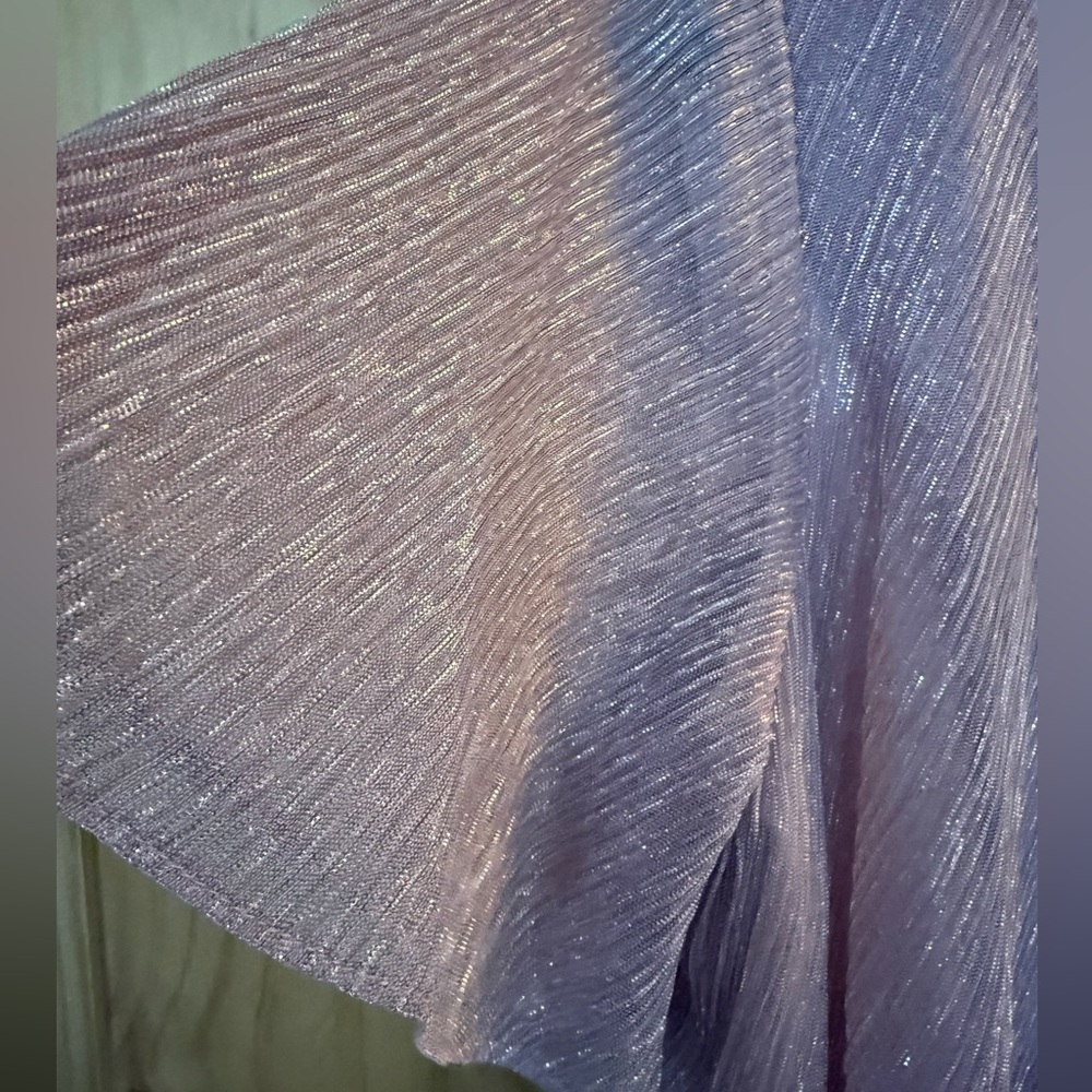 SLNY Shimmering Mauve High Low Dress - Picture 5 of 10